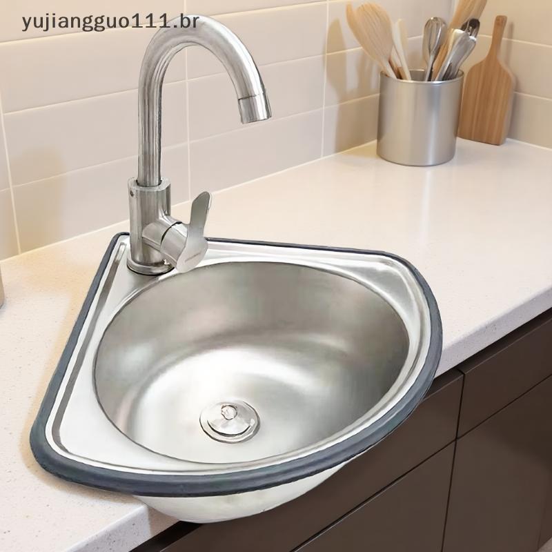 # Novo Pia De Cozinha Bacias De Banheiro Vegetal Motorhome Barra De Aço Pequena Tigela Única Banheira De Canto .