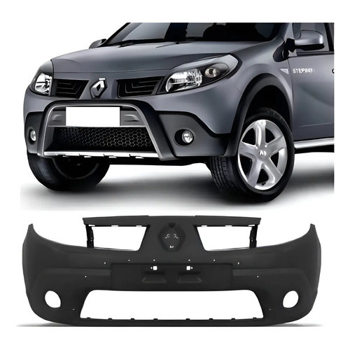 Parachoque Dianteiro Sandero Stepway 2008 2009 2010 Preto