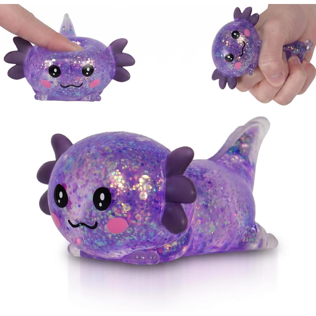 Brinquedo Squishy de Axolote, Brinquedo Squishy de Axolote Médio para Apertar, Brinquedo Macio de Elevação Lenta para Al