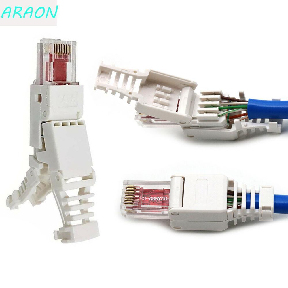 Cabo Ethernet POE Do Conector ARAON RJ45 8P8C Sem Crimpagem CCTV CAT6