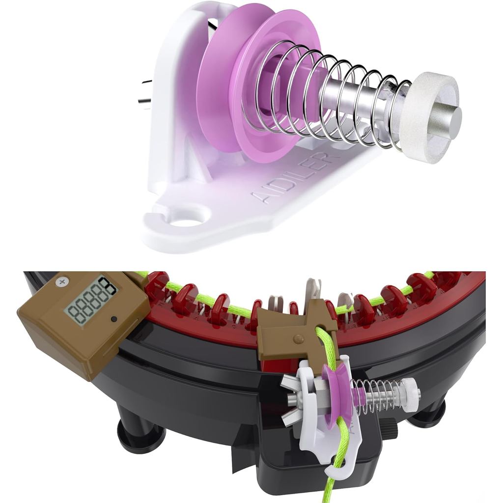 Conjunto de 2 Tensionadores para Máquina de Tricô Circular, Compatível com Máquina de Tricô Addi de 46 Agulhas, Adaptado