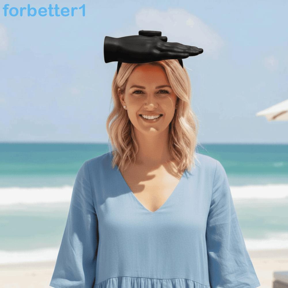 FORBETTER Palm Sun Visor Headband , Argola De Cabelo Engraçado Chapéu De Sol Para Mão Direita , À Prova D'água