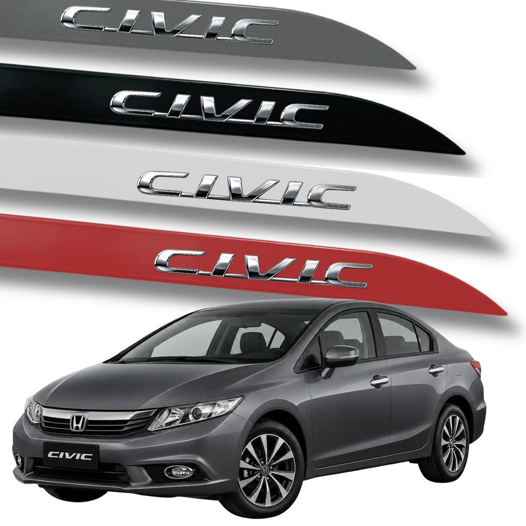 Jogo Friso Lateral New Civic Escrita  Alto Relevo G10 2019 2020