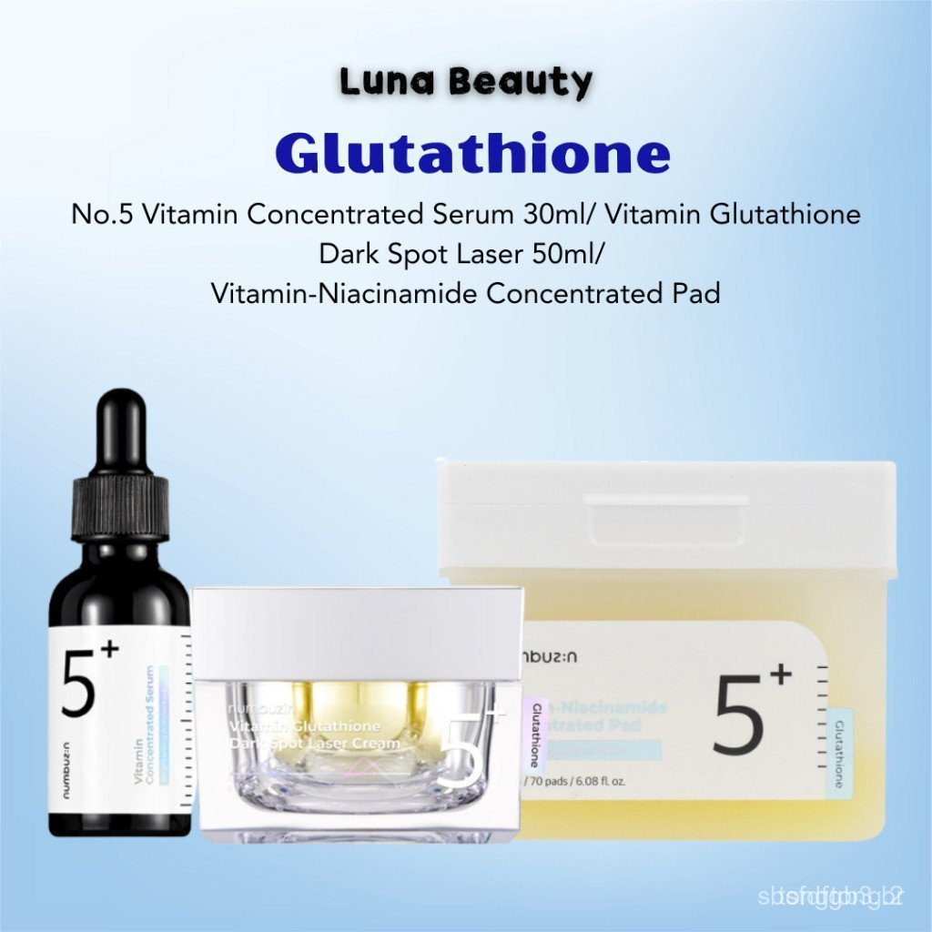 [Numbuzin] Concentrado de Vitamina No.5 30ml/ Glutationa para Manchas Escuras Laser 50ml/ Compressas Concentradas de Vit