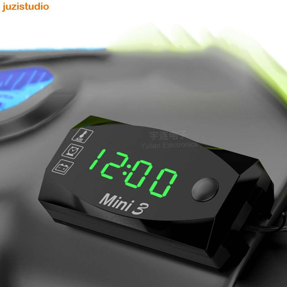 JUZISTUDIO Relógio Eletrônico Para Motocicleta Portátil IP67 À Prova De Poeira ABS Voltímetro D'água