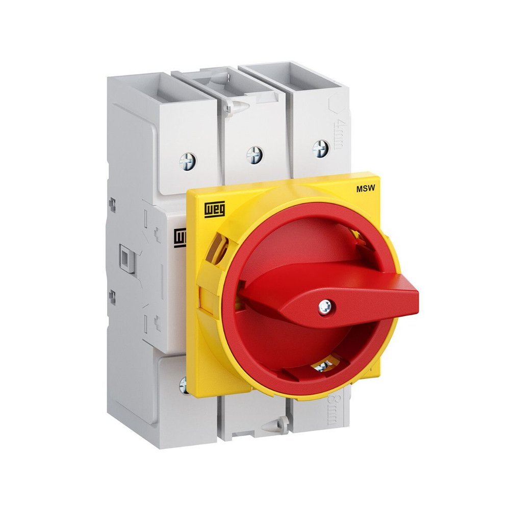 Chave Seccionadora Rotativa MSW100F 100A 3 Polos Fixação Topo Weg