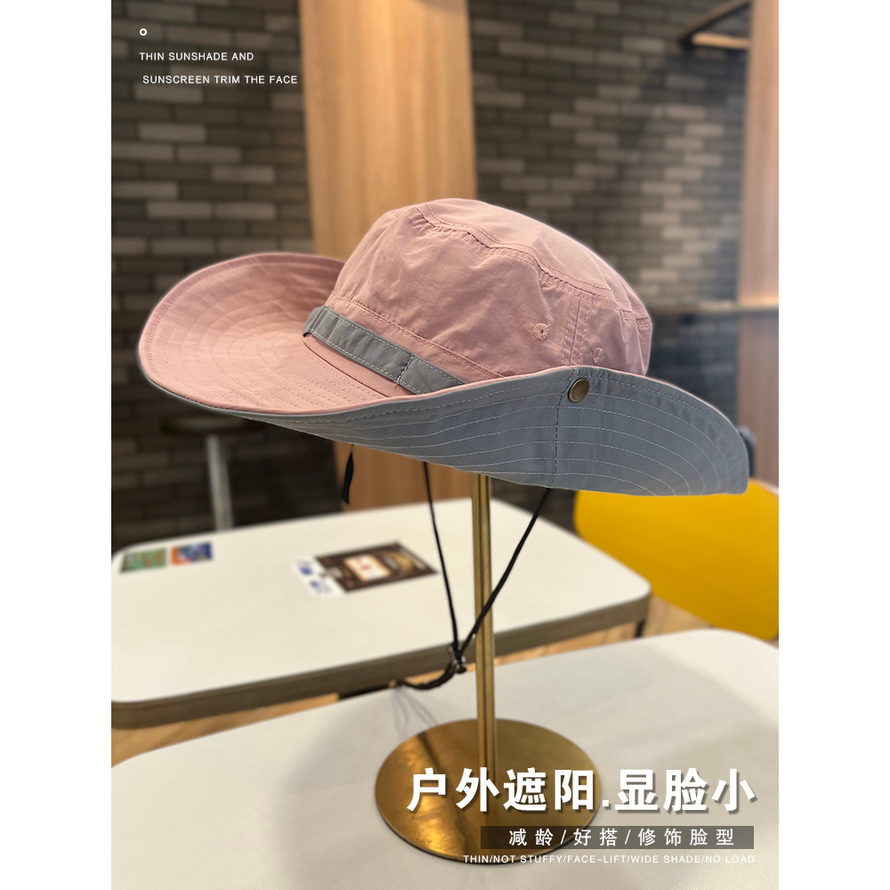 Verão novo estilo grande borda protetor solar chapéu feminino esportes ao ar livre lazer de secagem rápida escalada chap
