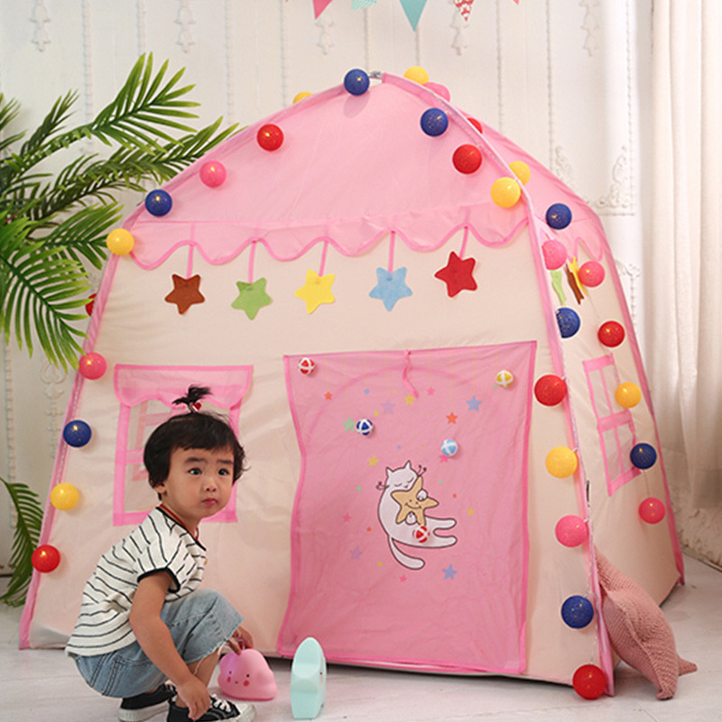 Tenda infantil interior menina Playhouse cama de bebê menino casa pequena princesa castelo casa de bonecas
