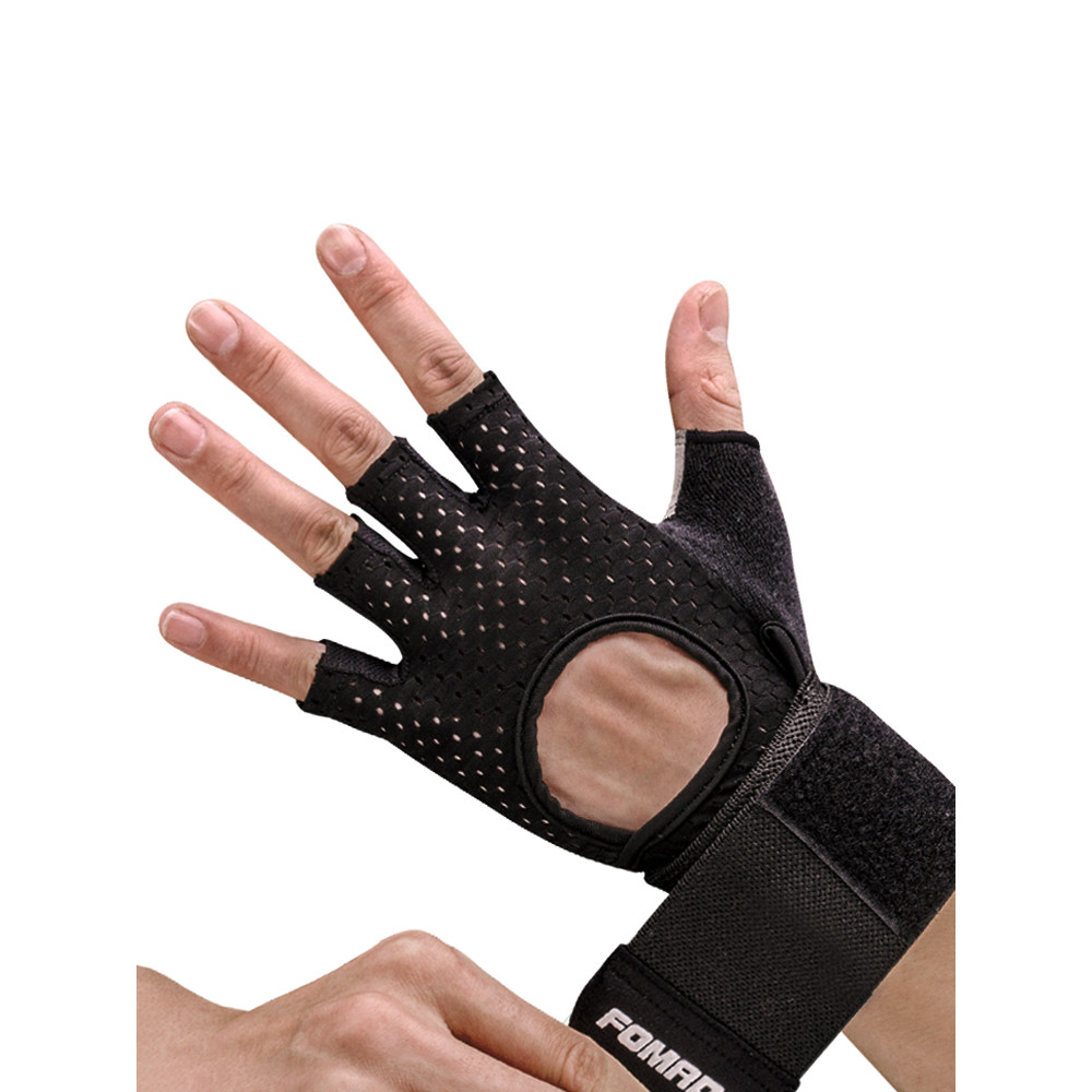 Luvas de Fitness masculinas respiráveis com pulseiras femininas antiderrapantes equipamento de haltere treinamento meio 