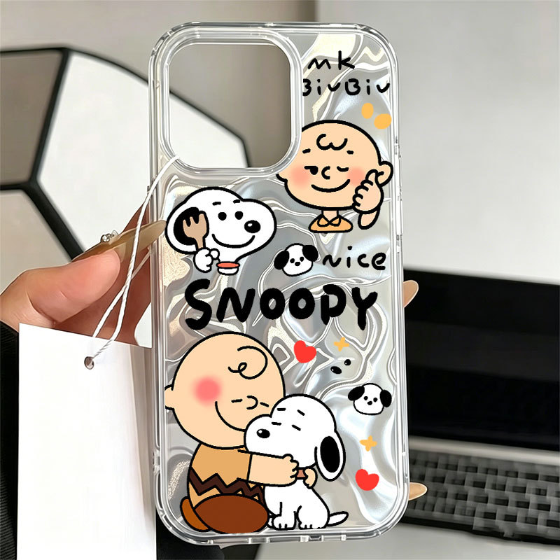 Capa Para Samsung S24 Plus S23 FE S23 Ultra S21 S22 S20 A56 A55 A54 A16 A15 A35 Ilustrações Snoopy . Estojo