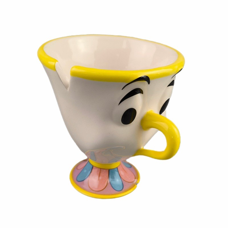 Bule de chá, xícara da Sra. Archie, bule de chá da Bela e a Fera, prato banhado a ouro, xícara de chá