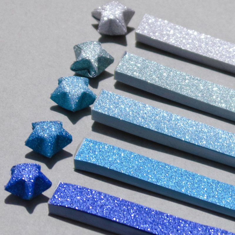 Estrela Origami desejando estrela cor especial tira longa papel crianças artesanal diy estrela de cinco pontas fazendo M