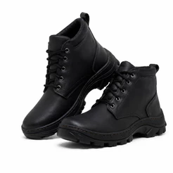 Bota Coturno Adventure Botina Casual Couro Ecológico Macio