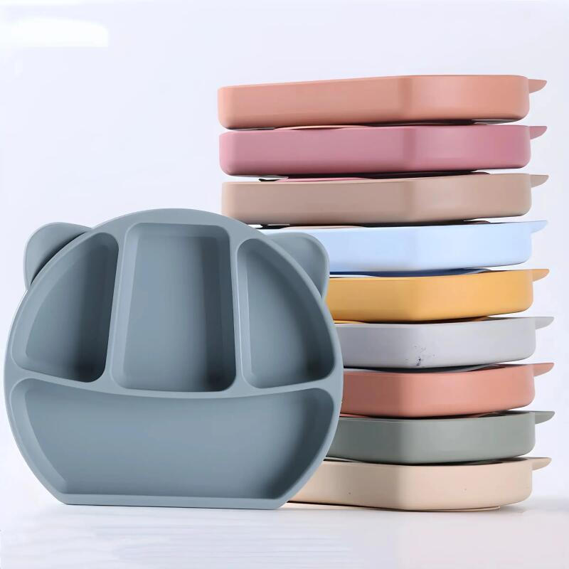 Tigela de Silicone para Bebê com Ventosa, Tigela de Treinamento para Alimentação Infantil, Produtos para Mãe e Bebê-&&*-
