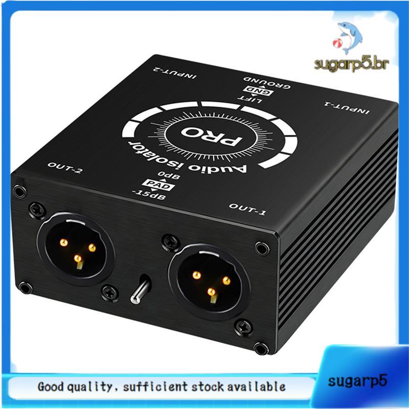 Mixer Microfone XLR Isolador De Áudio Atual Som Cancelamento Ruído Filtro Terra Comum Medidor Isolamento Novo