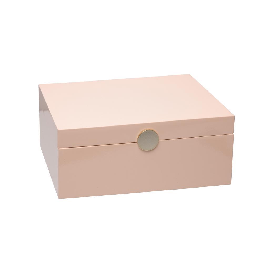 Caixa Decorativa Vértil 21cm x 13cm x 8,5cm Bege MDF Wolff