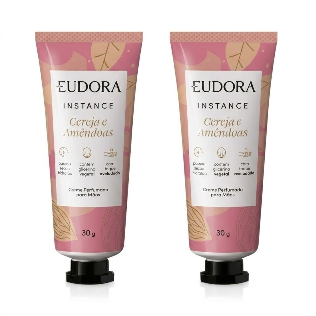 Combo Instance Cereja e Amêndoas: Creme para Mãos 2x30ml