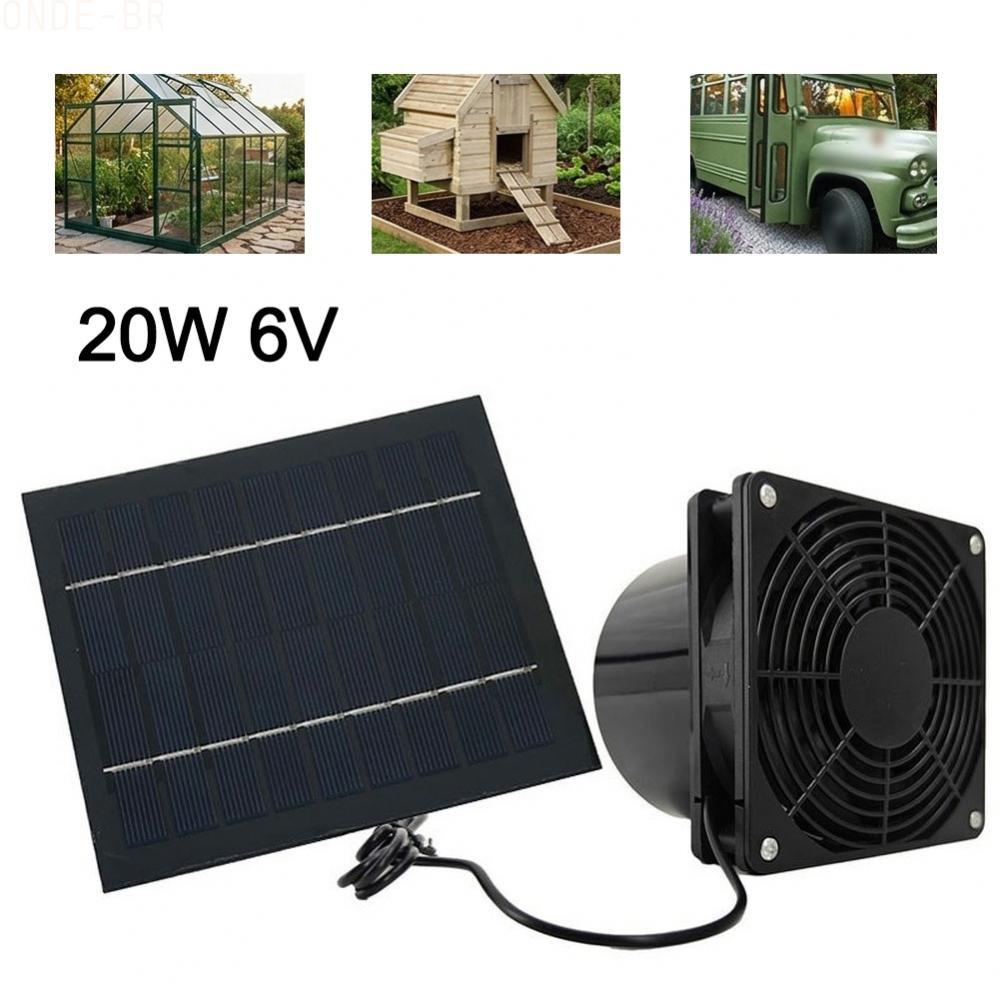 20W Solar panel flange exhaust fan DC exhaust fan bathroom ventilation