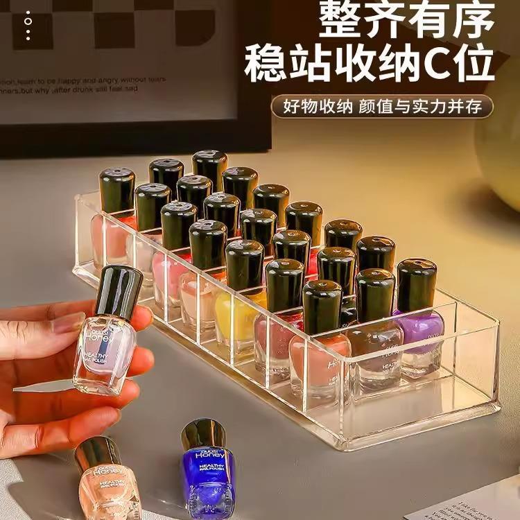 Caixa de armazenamento de esmalte para unhas, prateleira de cola para esmalte, multicamadas, ferramenta cosmética, prate