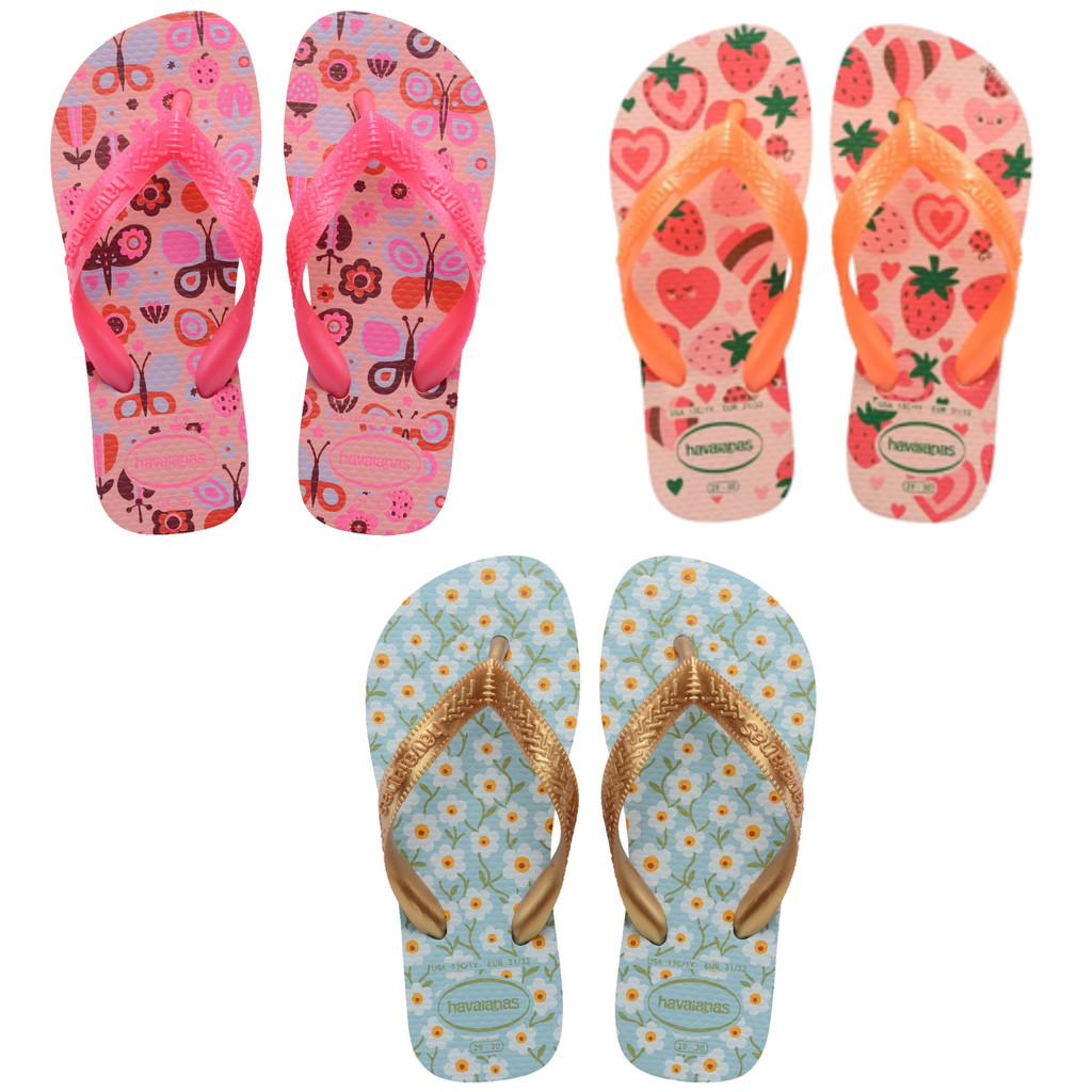 CHINELO SANDALIA HAVAIANAS KIDS FLORES ORIGINAL C/N FISCAL