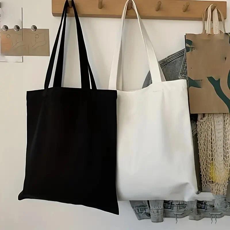 Bolsa De Lona De Cor Pura , Ombro De Compras E Viagem De Grande Capacidade Para Mulheres Único Trabalhadores De Escritór