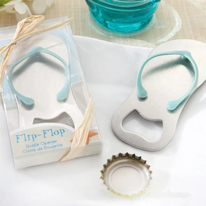 Metal Prateado De Aço Inoxidável Flip-flop Sapato Saca-Rolhas Garrafa Abridores De Cerveja Para Festa De Casamento Prese