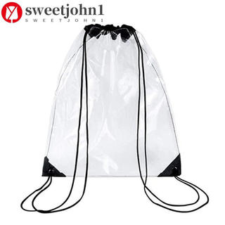 SWEETJOHN1 Mochila Com Cordão , Bolsa De Praia De Grande Capacidade Transparente De PVC Gelatina Dobrável À Prova D'água
