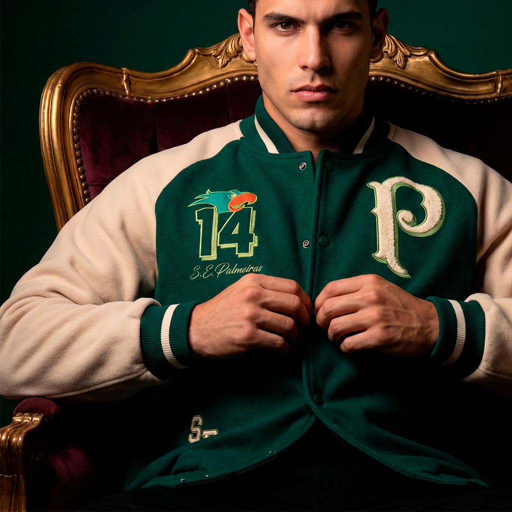 Jaqueta Palmeiras College Royal Green Masculina Oficial