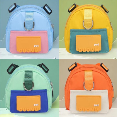 mochila guia peitoral com dispenser de saquinho para cachorro gato etc