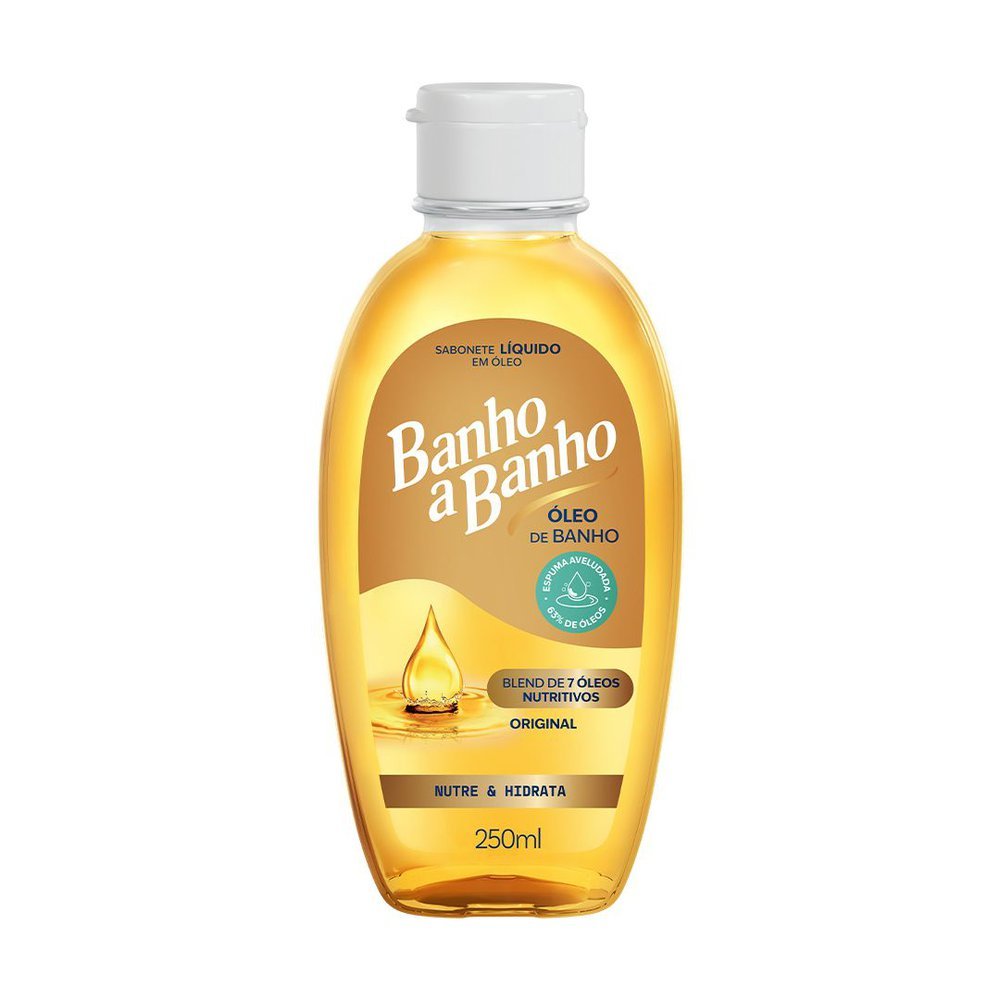 Sabonete Líquido em Óleo Banho a Banho Original Blend de 7 Óleos Nutritivos Nutre e Hidrata 250ml