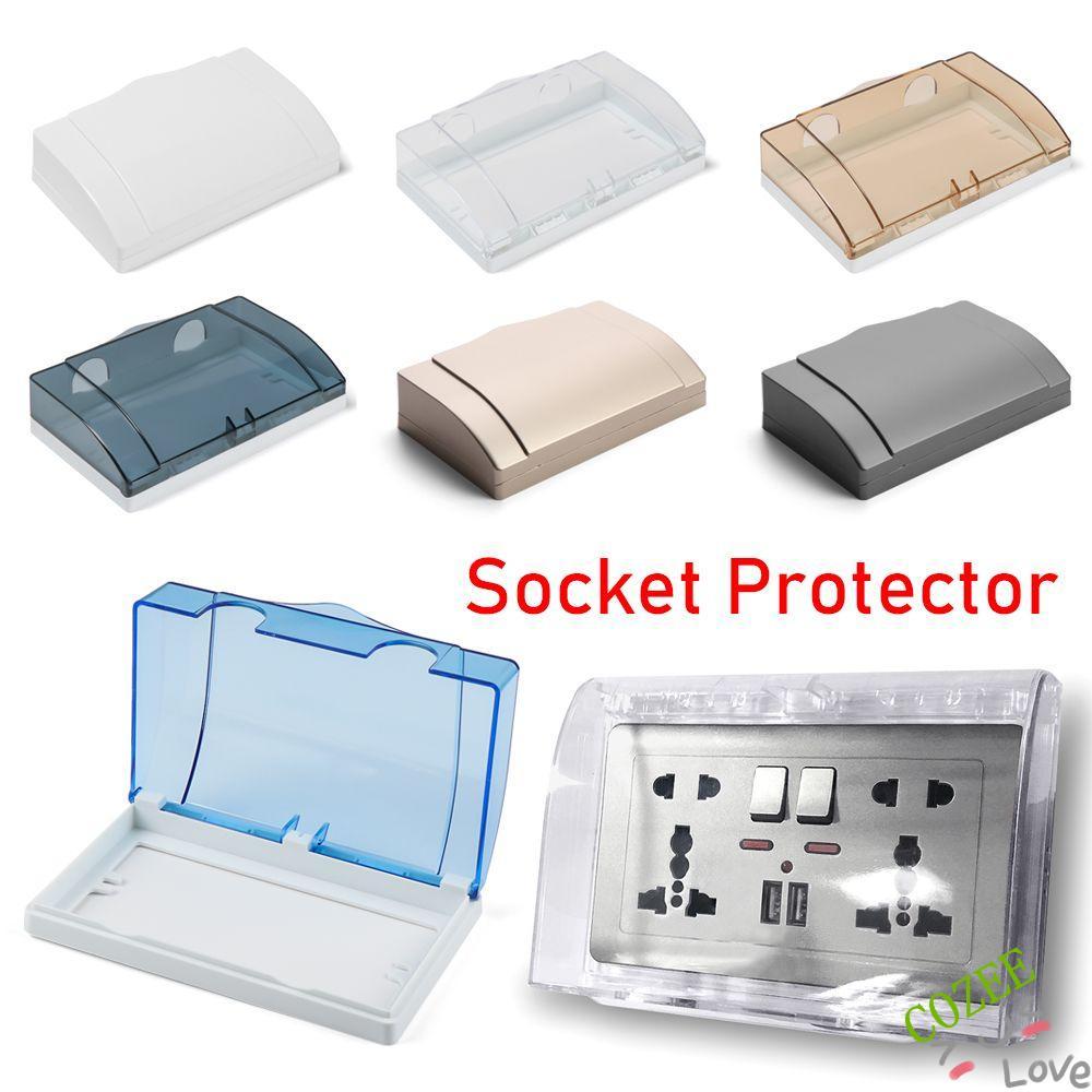Caixa De Proteção De Interruptor COZEEHOME , Protetor De Soquete Transparente De Plástico , Tampa De Tomada Elétrica De