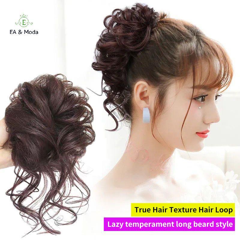 EA & Moda Peruca De Coque De Cabelo Sintético Senhoras Rabo De Cavalo Extensão Scrunchie Elástico Cabeça De Almôndega Ha