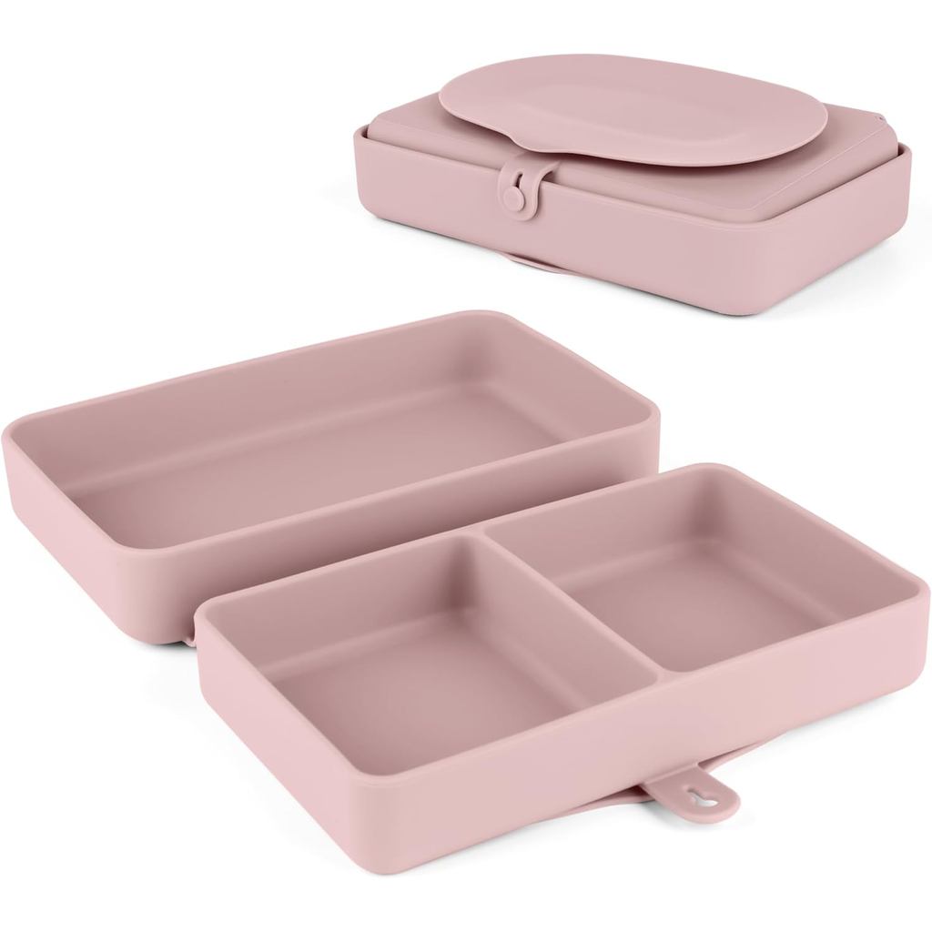 Prato de Silicone para Bebê, Pratos de Silicone de Grau Alimentício Dobráveis e Compactos, Essencial para Viagens de Cri