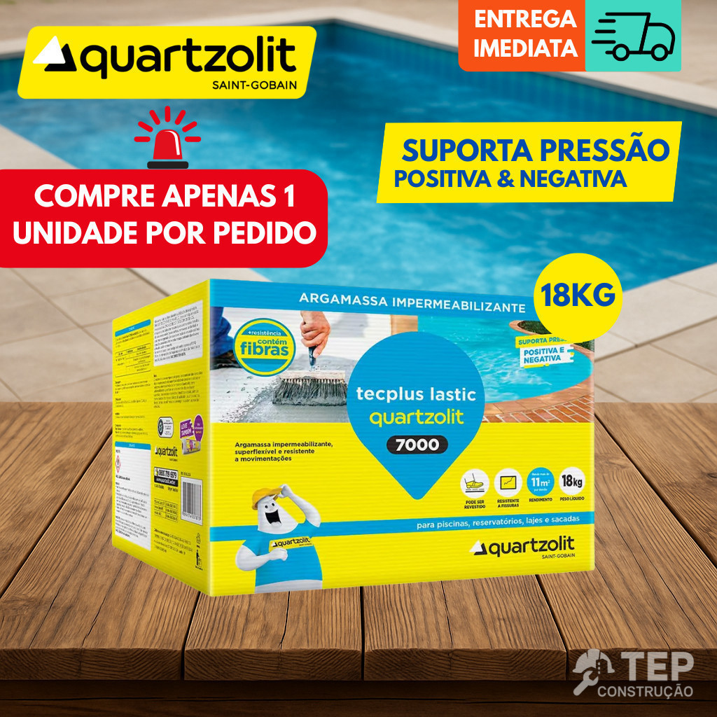 Impermeabilizante Tecplus Lastic 7000 Piscina 18kg Quartzolit