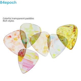 BREPOCH 6 Peças De Palhetas Para Guitarra , Palheta Acústica Em Formato De Coração 0.81 Mm Transparente De Dedo De 1.5