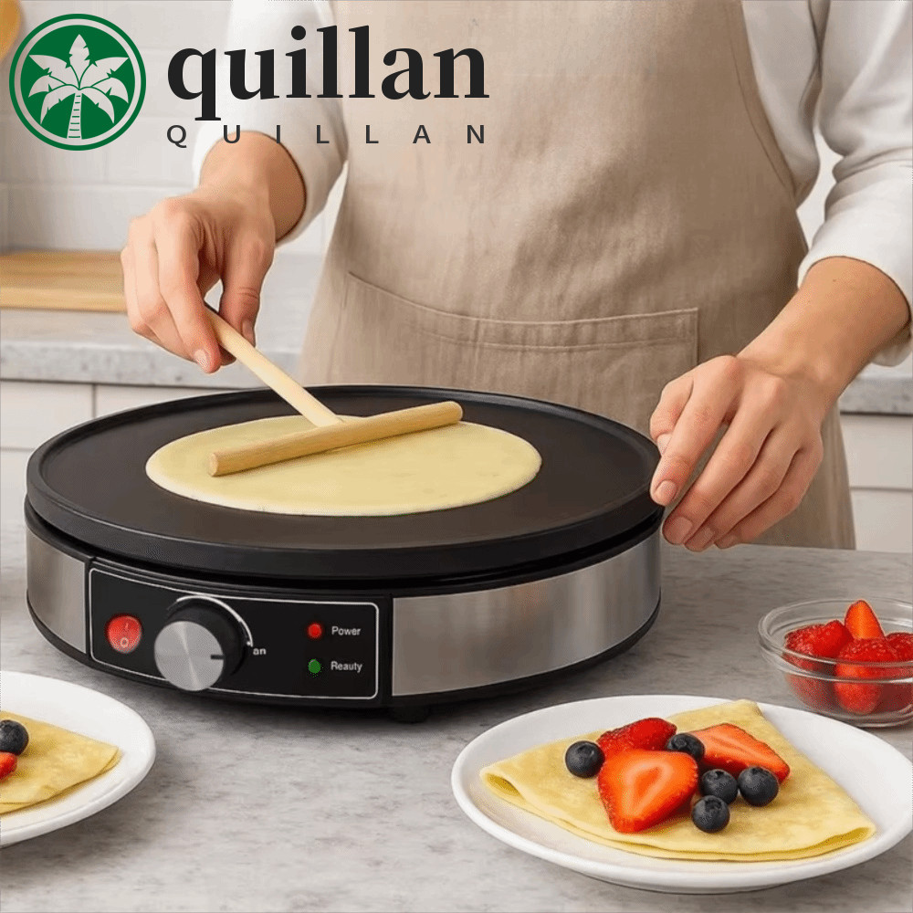 Panqueca Elétrica QUILLAN | Fabricante De Crepe Elétrico De Alumínio Com Temperatura Ajustável , Assadeira Redonda De Ta