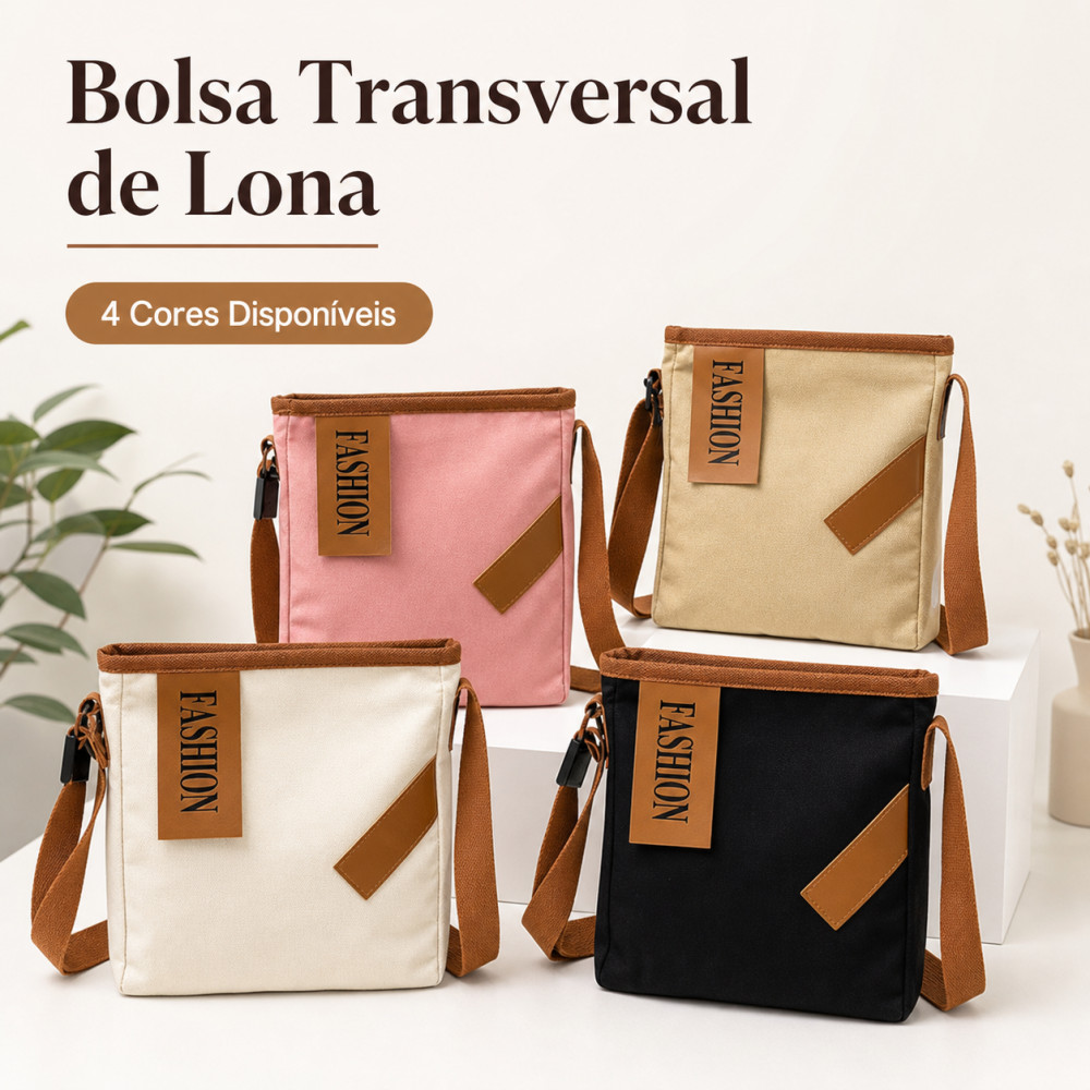 Bolsa Feminina Estudante Lona Portátil De Grande Capacidade De Bolso Múltiplo Simples
