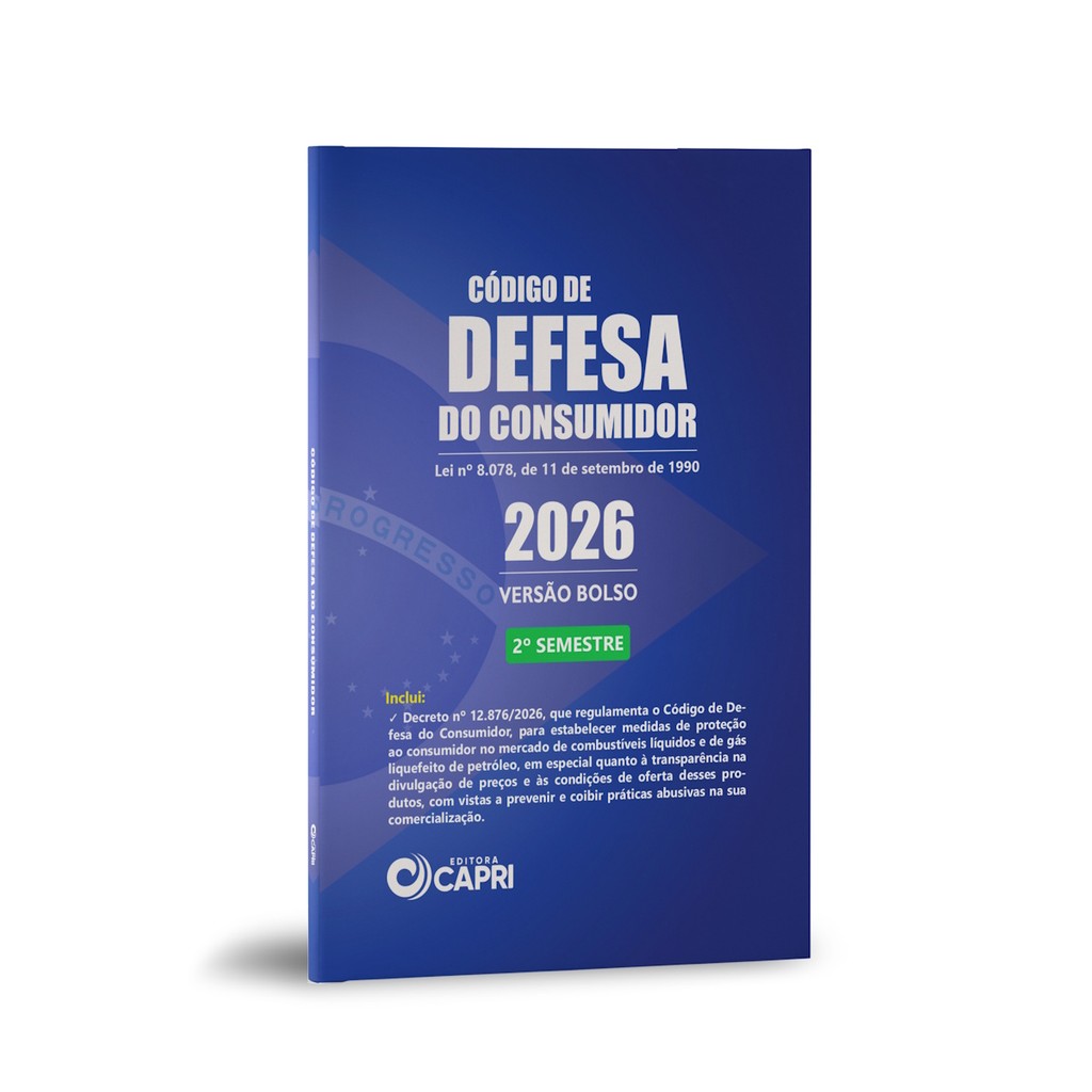 Livro Código de Defesa do Consumidor Versão Bolso 2026 - 2º Semestre