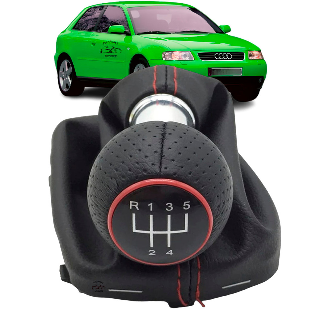 manopla e coifa cambio 5 marchas audi a3 1999 2000 2001 2002 2003 2004 2005 2006