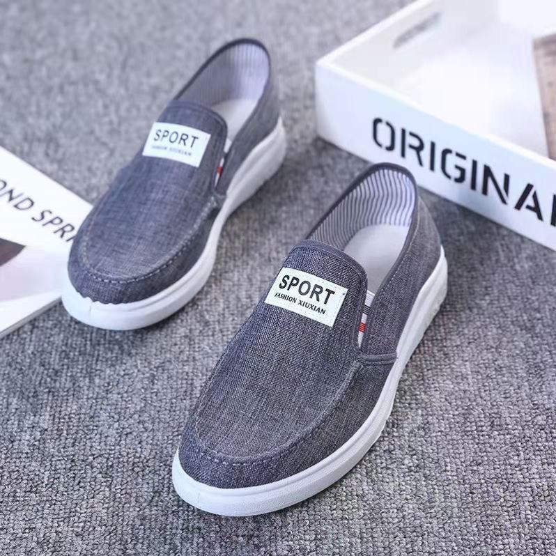 Sapatos de lona masculinos verão outono tênis versão coreana na moda sapatos masculinos sola espessada sapatos masculino