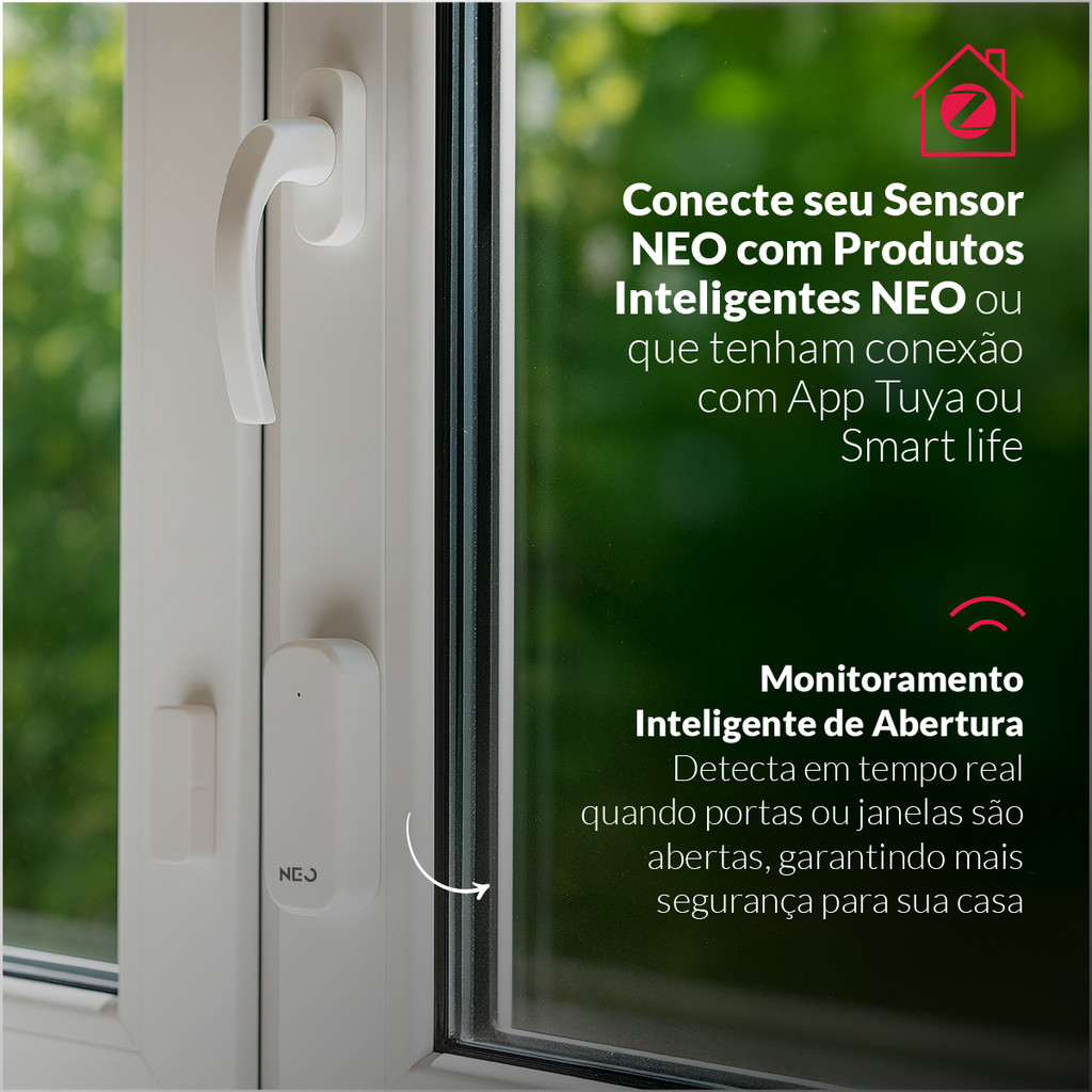 Sensor Inteligente de Presença Articulado 360 ou Portas e Janelas Zigbee ou Wi-F