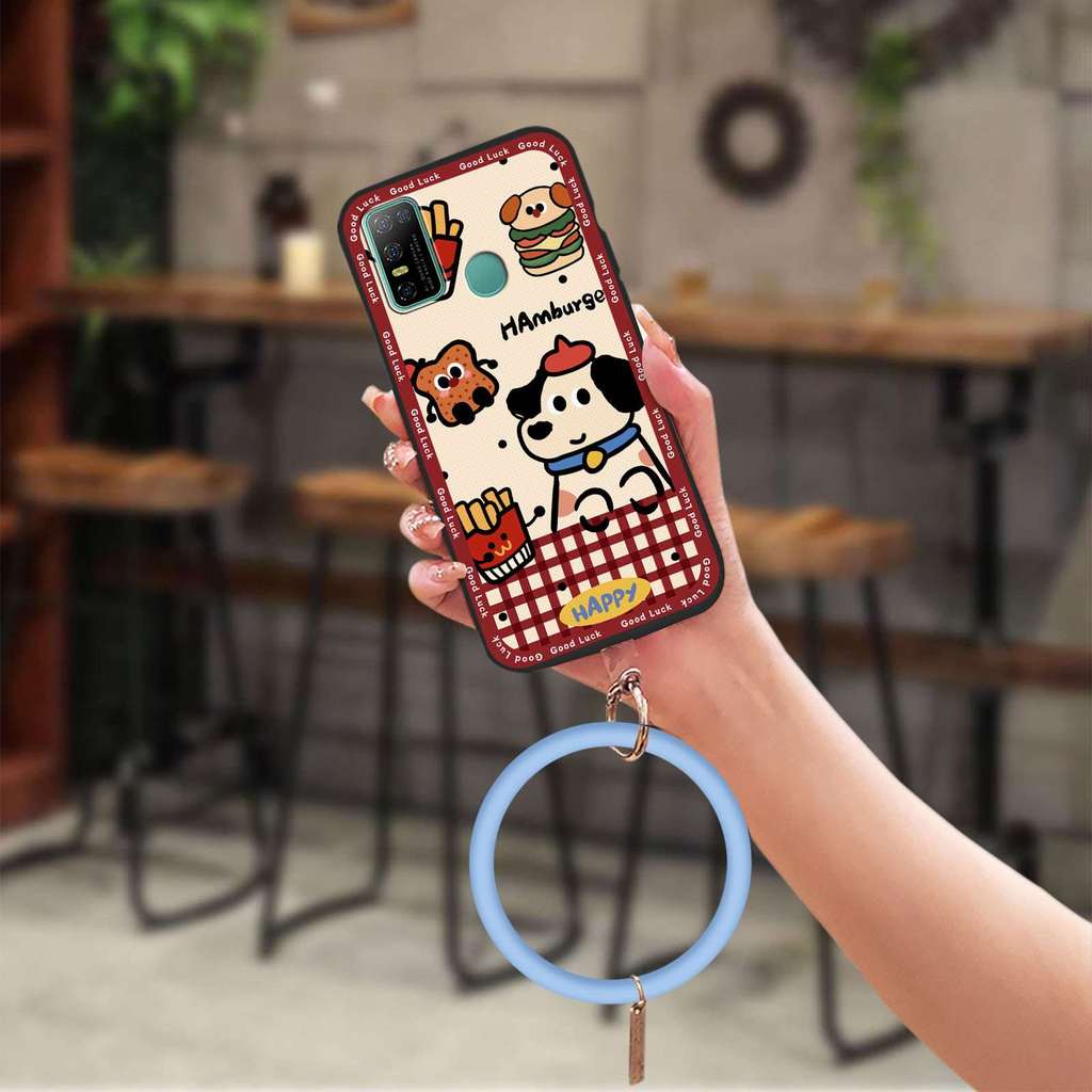 Capa De Telefone Engraçada De Cor Sólida Para Doogee N30 Anel Fofo Resistente À Sujeira Pulseira Criativa Dissipação De