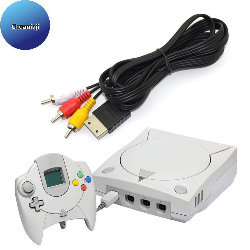 Chuaniaji 1.8Mposite AV Áudio Vídeo TV Adaptador Cabo Niel Banhado Plug Game Cable Para SEGA Dreamcast RCA Cord BR
