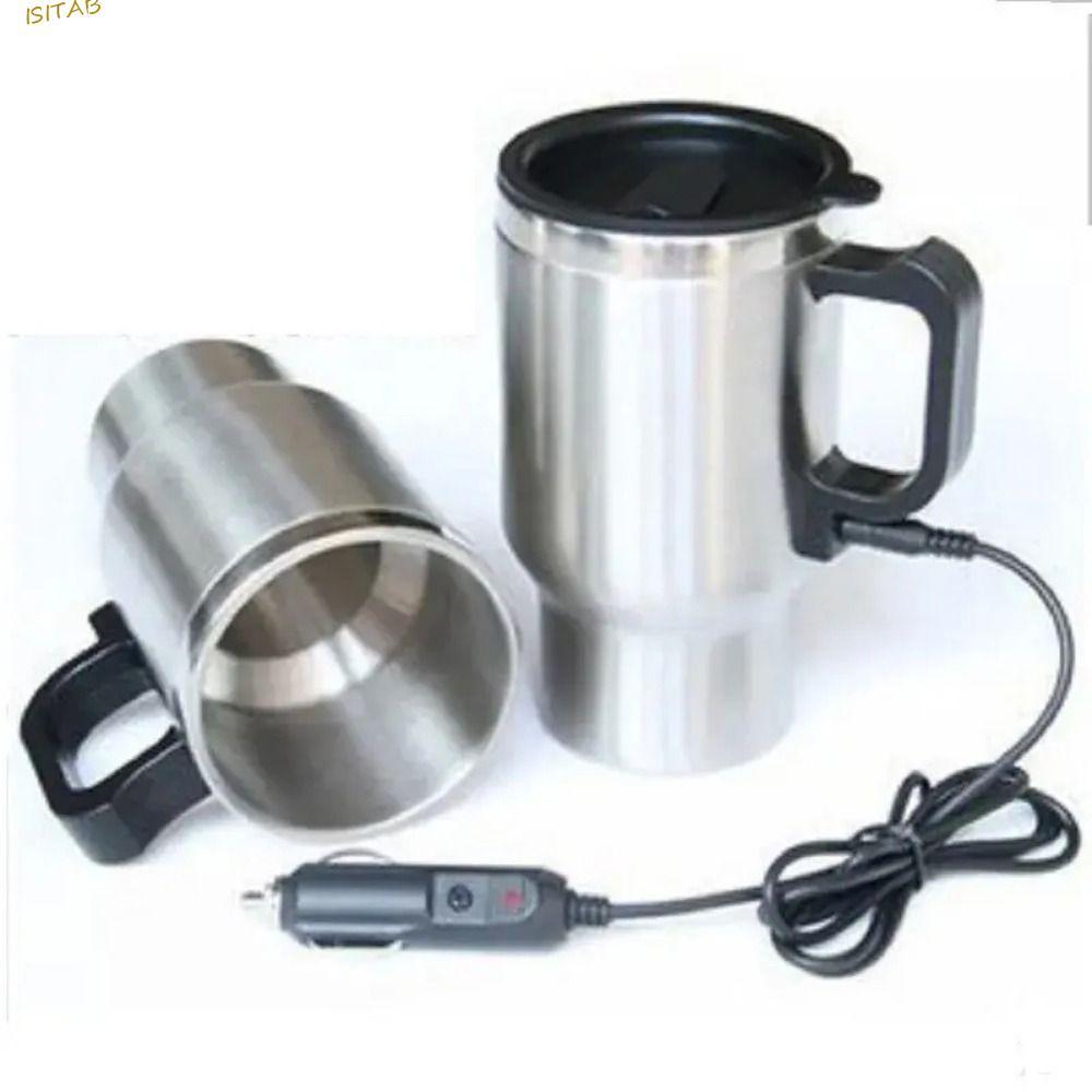 Chaleira Elétrica Para Carro ISITAB , Copo Portátil De Aquecimento Veículos 12V , Aquecedor De Água Isolado De Grande Ca