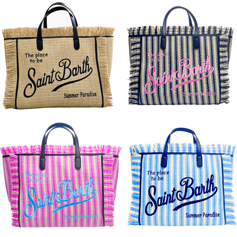 [Quatro cores disponíveis] Bolsa feminina bolsa de palha sacola de alta qualidade bolsa de palha de praia