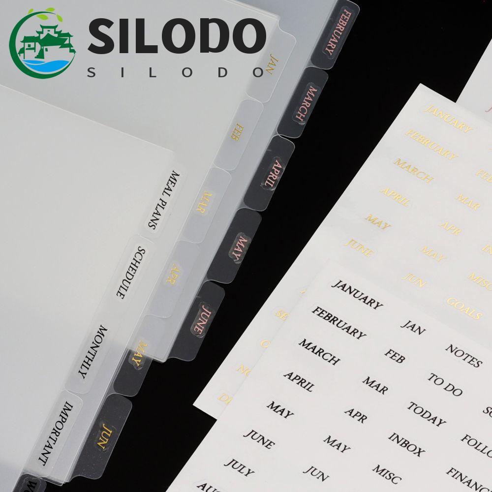 SILODO Divisores De Índice De Fichário , Página Separadora De Adesivos Para Notebook A5/A6 , Suprimentos De Ligação , Se