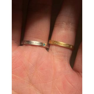 anel de namoro anel Simples carta Aquamarine anel anel masculino feminino anel de luz luxo nicho High-End casal anel req