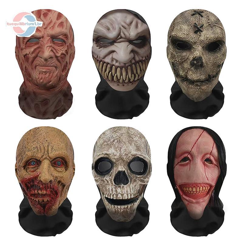 Máscara 3D tue Ghost Face-Halloween Cosplay Full Skull Balaclava , Malha Respirável BR