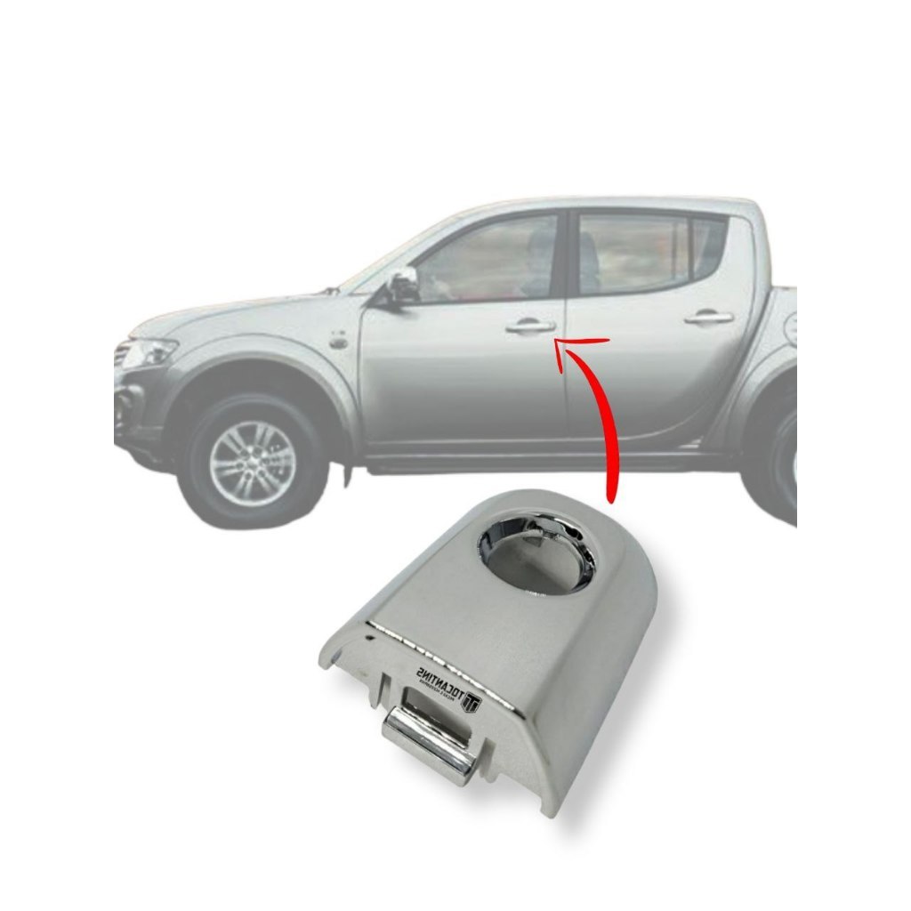 Ponta da Maçaneta Externa porta do motorista Mitsubishi L200 Triton com furo para chave 2008 à 2016