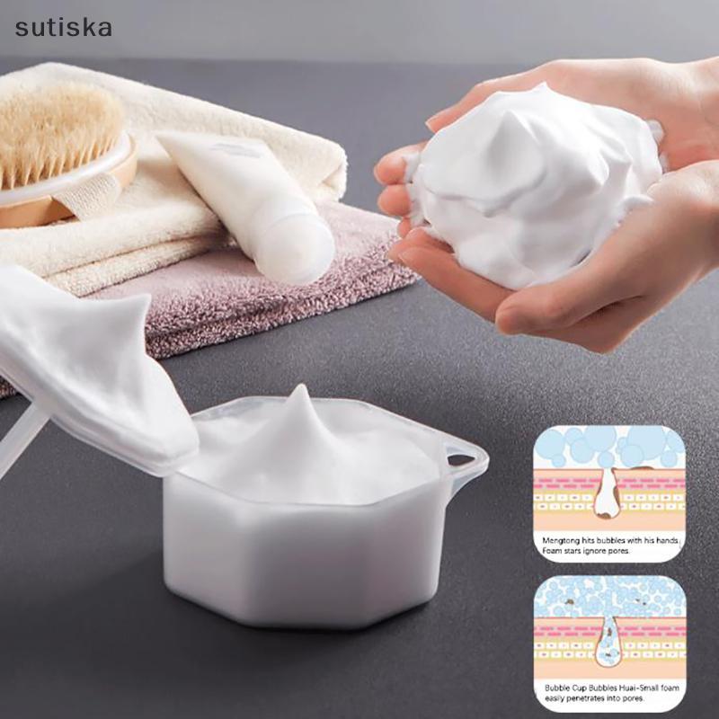 sutiska 1 Pçs Portátil Limpador Facial Bolha Espuma Fabricante Rosto Lavagem Creme De Limpeza Copo Foamer Dispositivo BR